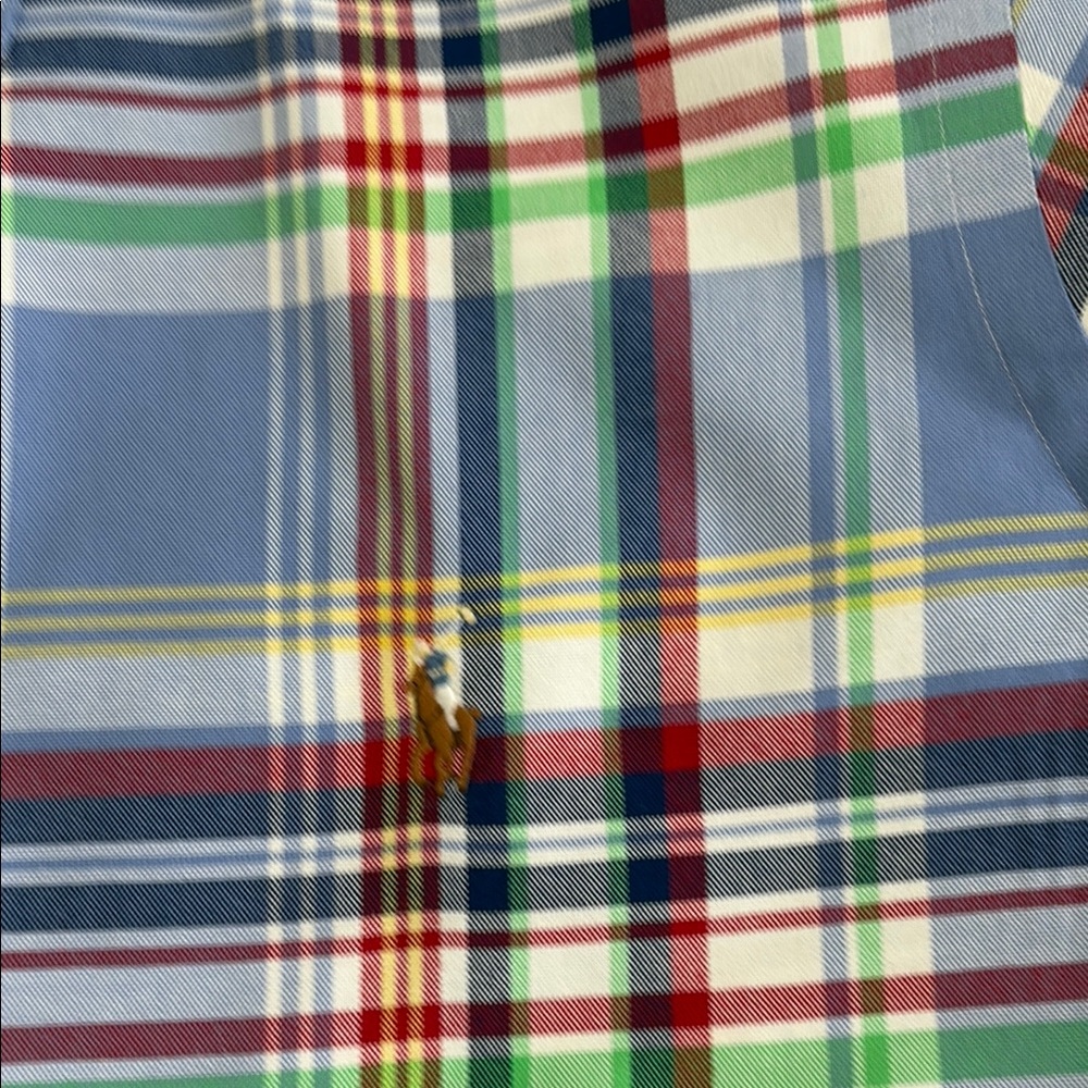 Ralph Lauren Blue and Red Casual Button Down Shirt - Picture 3 of 6